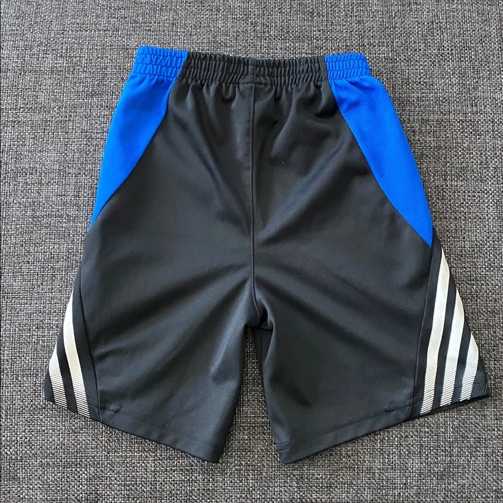 ⭐️ Kids Adidas Athletic Shorts, Black, Blue, White, Size 6, Unisex, Soccer Gear